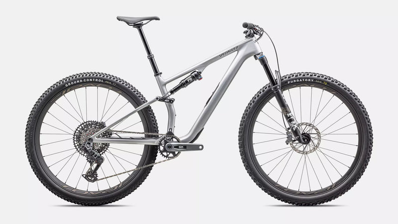 2025 Specialized Epic 8 Evo Expert Mountain Bike - X-Small, Satin Silver Dust / Gunmetal