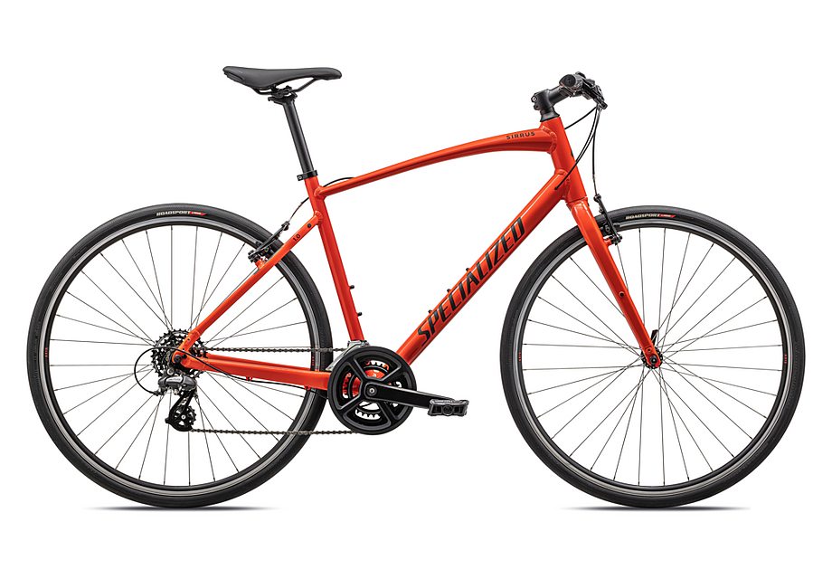2023 Specialized sirrus 1.0 bike gloss fiery red / satin black reflective xs
