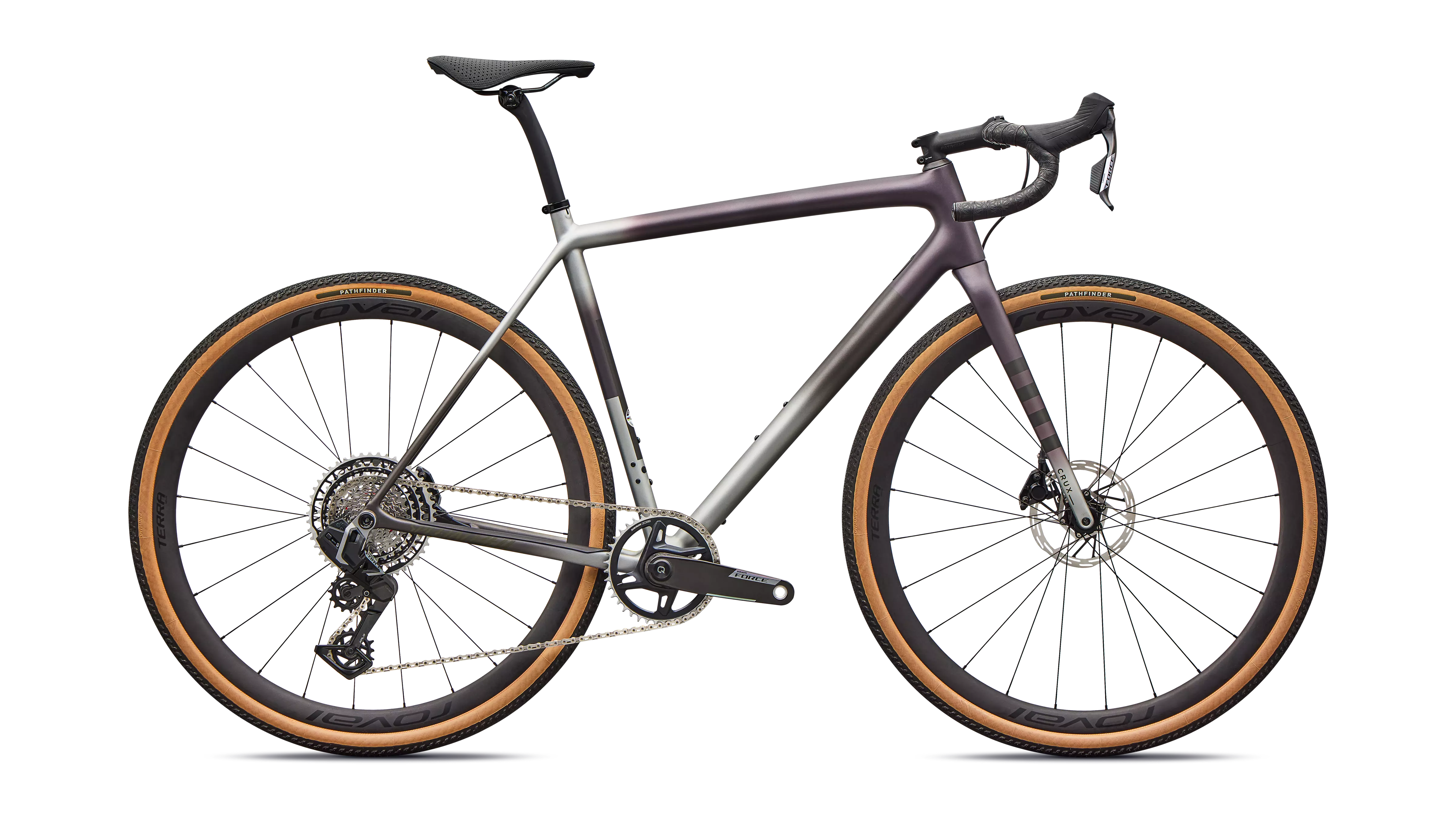 2026 Specialized Crux Pro Road Bike - Sram Force Xplr Axs, Nebula Metallic/Shadow Silver/Laurel Green/Smoke