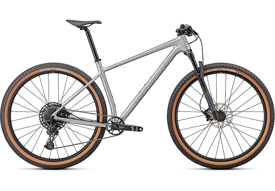 2024 Specialized CHISEL HT COMP Mountain BIKE - X-Small, SATIN LIGHT SILVER / GLOSS SPECTRAFLAIR