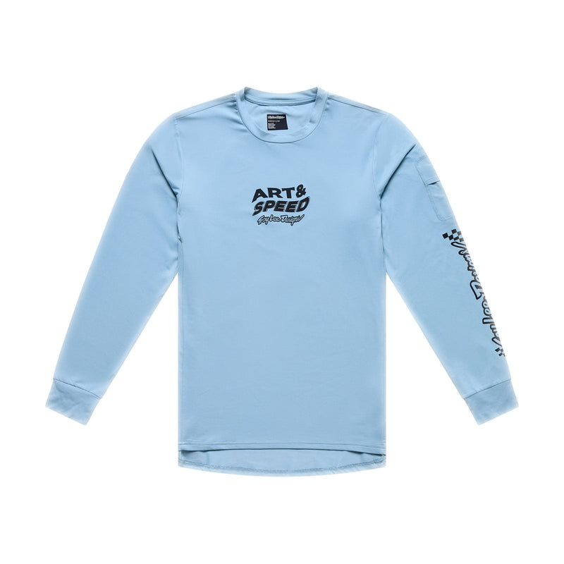 Ruckus Ride LS Tee Waves Dawn Blue - SM