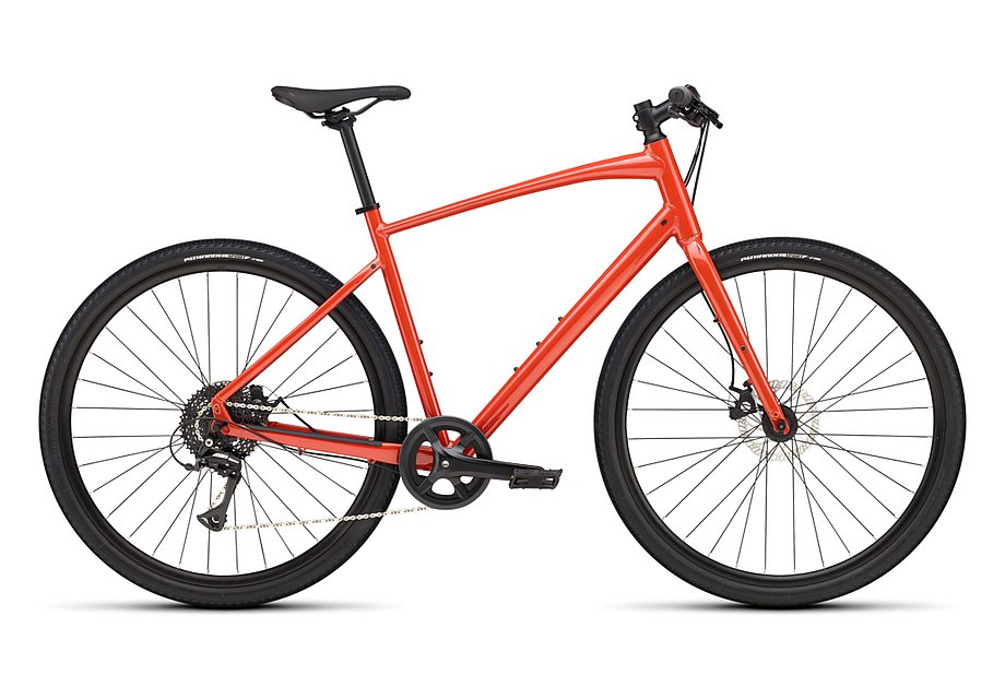 2025 Specialized sirrus x 1.0 km bike gloss deep orange / redwood reflective xl