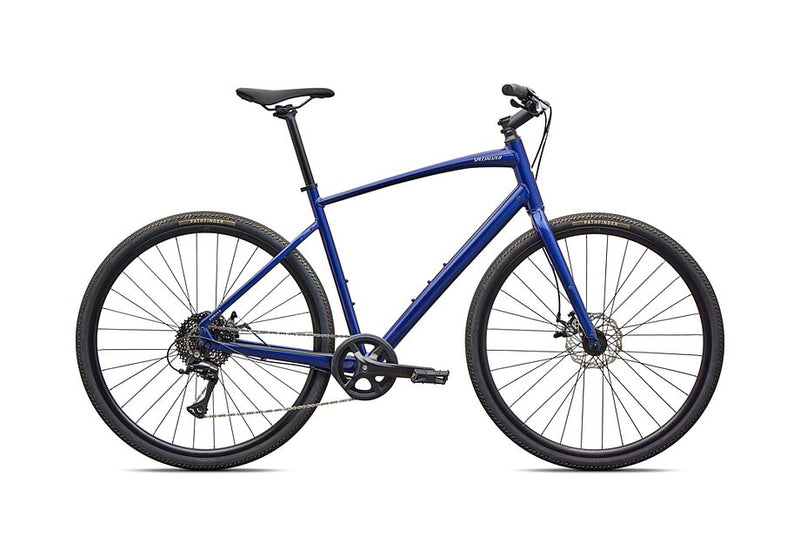 2026 Specialized Sirrus X 1.0 Km Bike Gloss Majesty Metallic / Dolomite Metallic Frost Reflective Xs