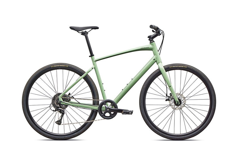 2026 Specialized Sirrus X 1.0 Km Bike Gloss Pistachio / Laurel Green Metallic Frost Reflective S
