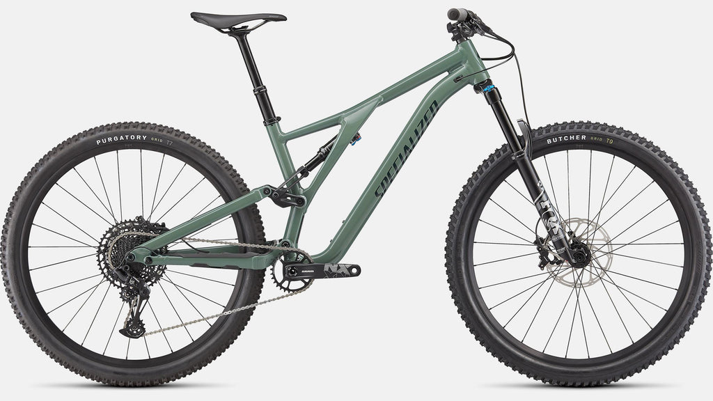 2022 Specialized Stumpjumper Comp Alloy 29" Mountain Bike - S5, GLOSS SAGE GREEN / FOREST GREEN