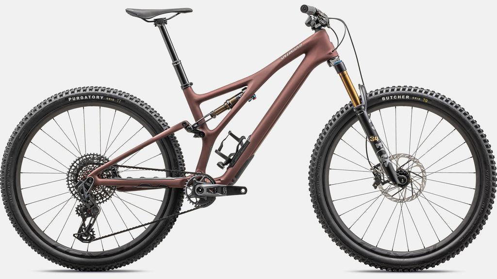 2023 Specialized Stumpjumper Pro 29" Carbon Mountain Bike - S1, SATIN RUSTED RED / DOVE GREY
