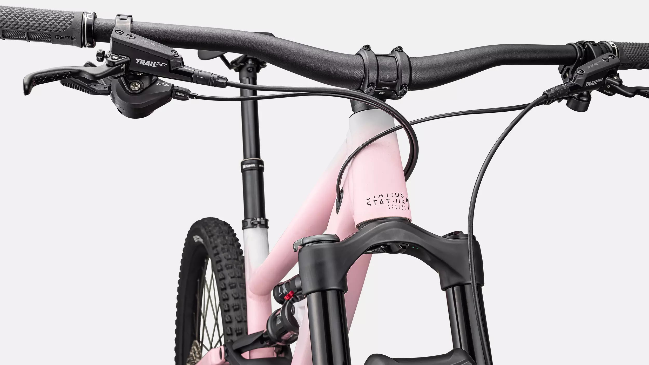 2025 Specialized Status 140 2 Bike Satin Cool Grey / Desert Rose / Black S5