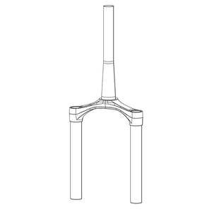 RockShox CSU Bluto Solo Air 26" 51 Offset Aluminum Taper Diffusion Black A1