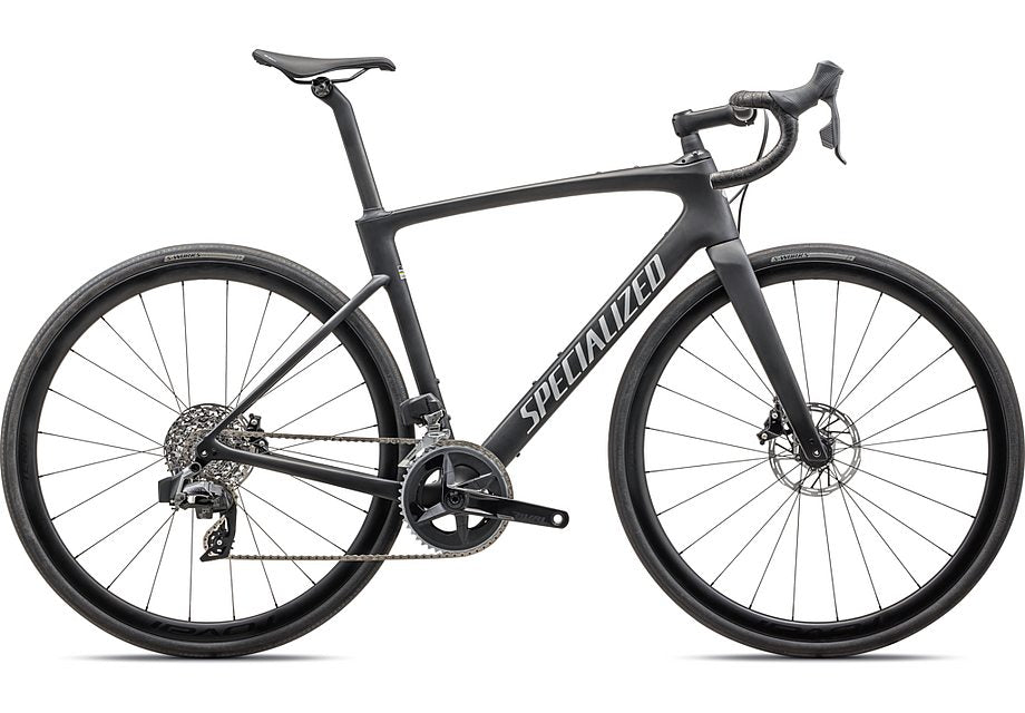 2025 Specialized Roubaix Expert Bike Satin Carbon/Liquid Silver  58