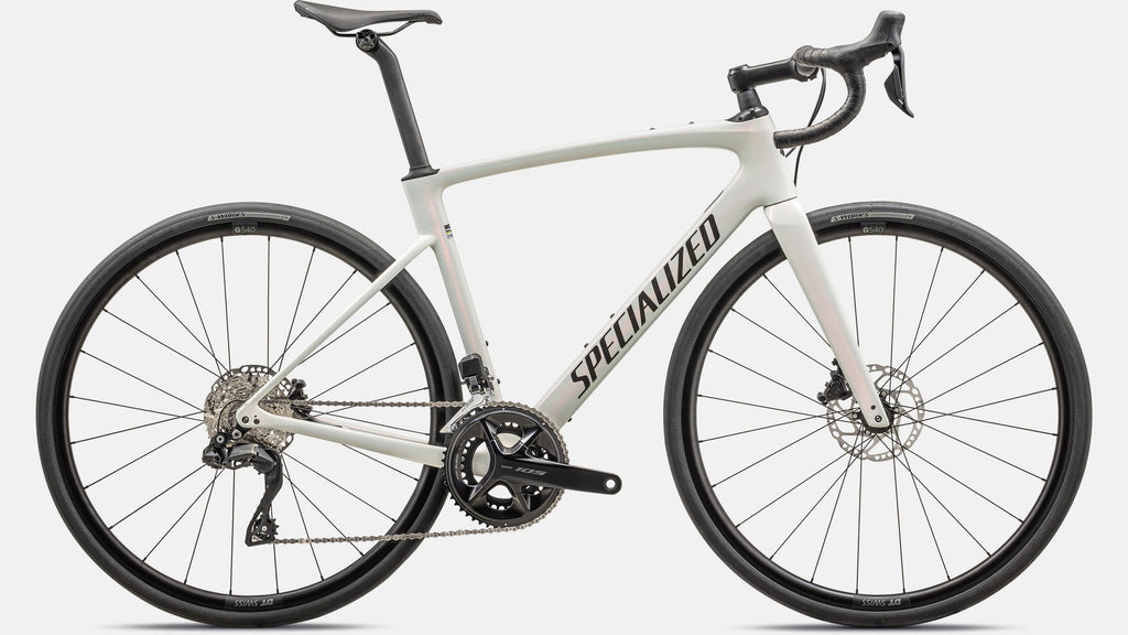 2024 Specialized Roubaix SL8 Comp 700c Carbon Road Bike - 44cm, RED GHOST PEARL OVER DUNE WHITE/METALLIC OBSIDIAN
