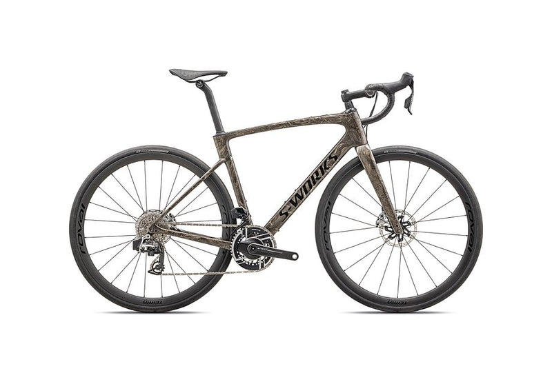 2025 Specialized Roubaix S-Works Etap Bike Gloss Taupe / Gunmetal Strata / Charcoal 52