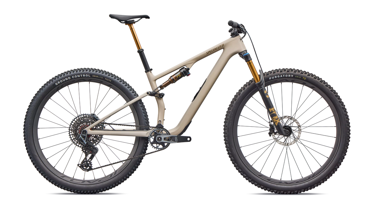 2026 Specialized Epic 8 Evo Pro Mountain Bike - Satin Sandstone Metallic / Burnt Gold