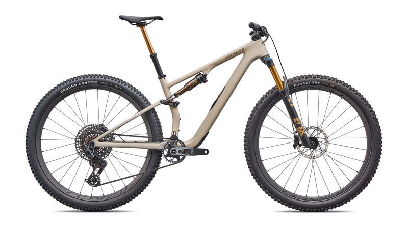 2026 Specialized Epic 8 Evo Pro Mountain Bike - Satin Sandstone Metallic / Burnt Gold