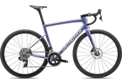 2024 Specialized Tarmac Sl8 Expert Bike Satin Powder Indigo Tint Over Silver Dust / White 52