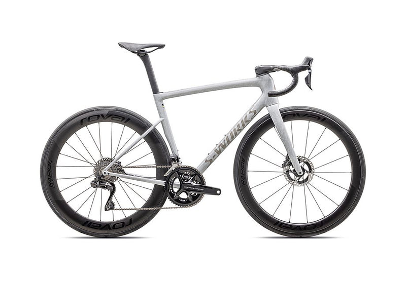 2025 Specialized Tarmac Sl8 S-Works Di2 Bike Gloss Dove Grey / Silver Dust Blurred Impasto / Black Pearl 61