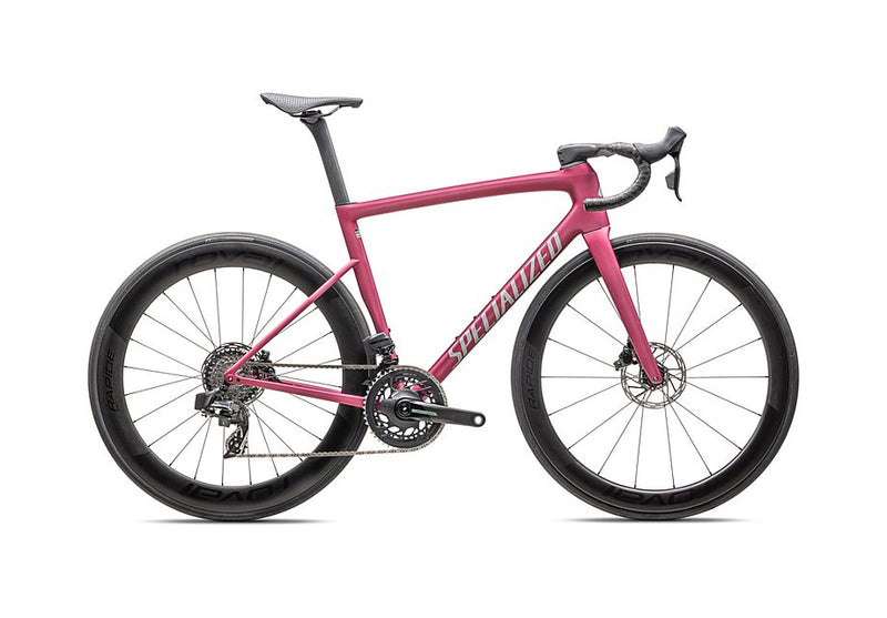 2025 Specialized tarmac sl8 pro etap bike satin pink tint over silver dust / silver dust 54