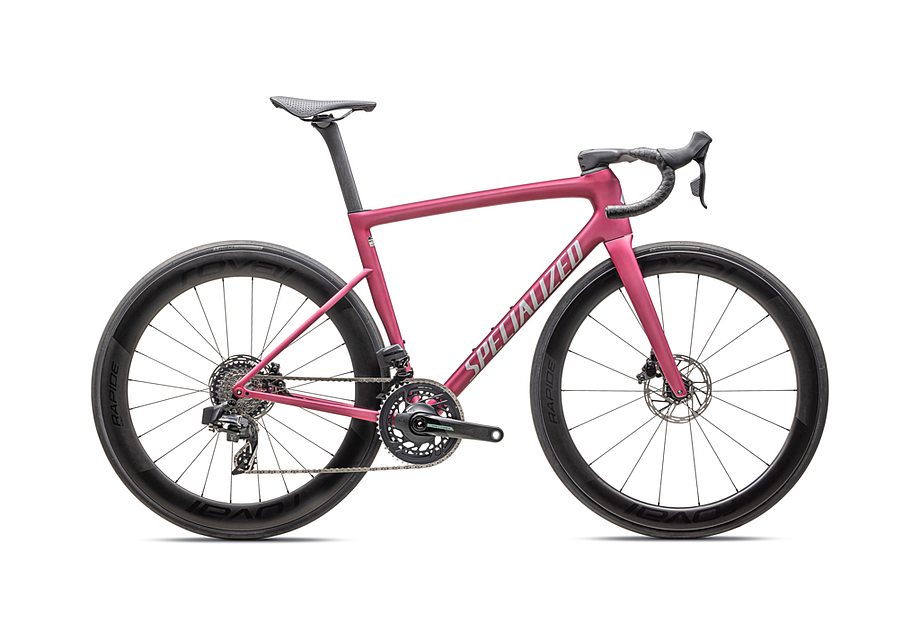 2025 Specialized tarmac sl8 pro etap bike satin pink tint over silver dust / silver dust 49