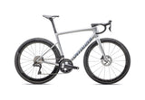 2025 Specialized tarmac sl8 pro udi2 bike gloss liquid silver / satin blue pearl over black liquid metal 54