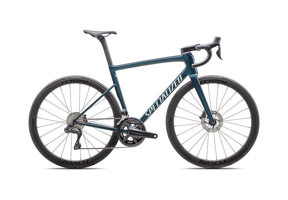 2025 Specialized tarmac sl8 expert di2 bike gloss deep lake metallic / green pearl over seafoam 44