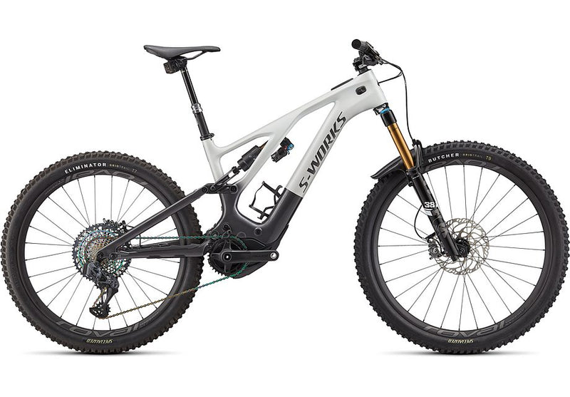 2022 Specialized levo S-Works carbon bike metallic white silver / chrome / dream silver s3