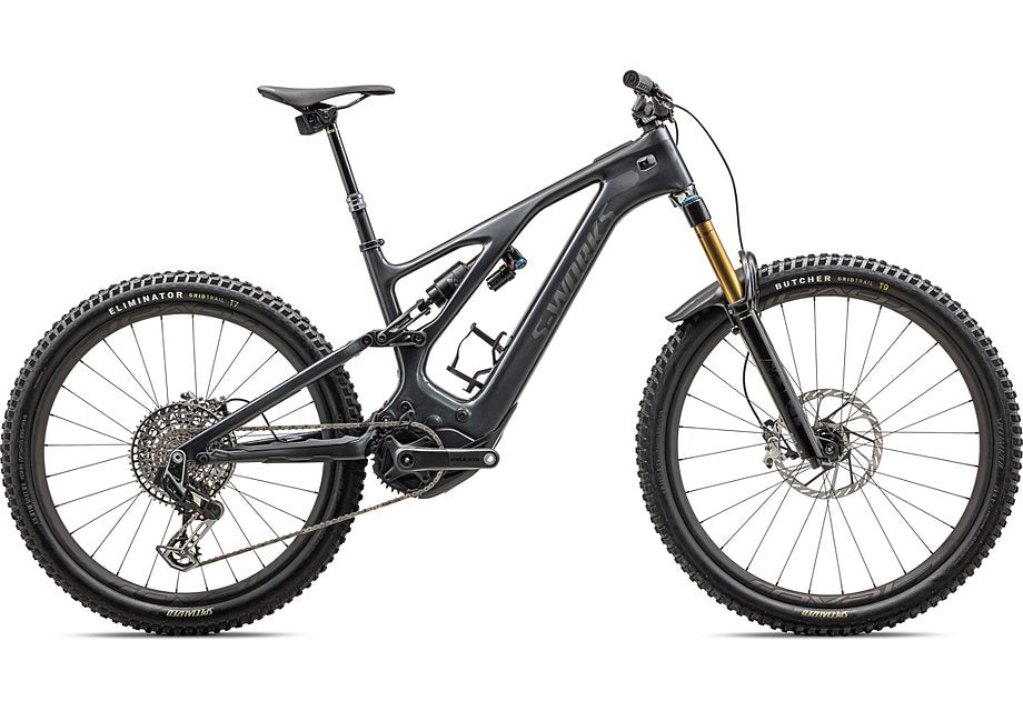 2023 Specialized levo S-Works carbon g3 bike gloss black liquid metal / satin black chrome foil s4