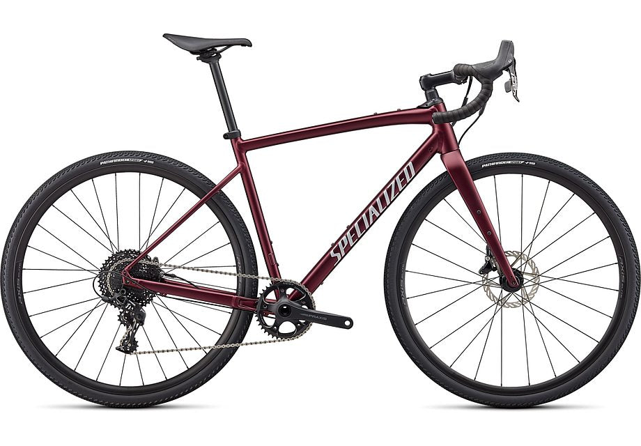 2022 Specialized diverge e5 comp bike satin maroon/light silver/chrome/clean 58
