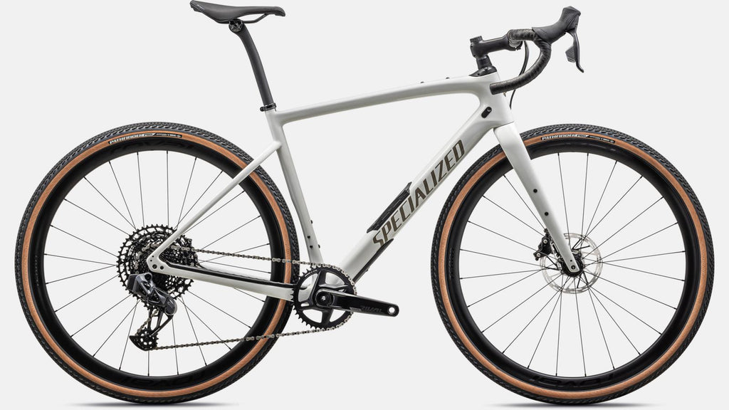 2024 Specialized Diverge Expert 700c Carbon Gravel Bike - 49cm, GLOSS DUNE WHITE/TAUPE