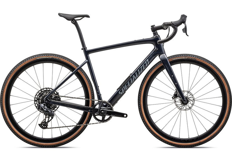 2024 Specialized Diverge Expert Carbon Bike Gloss Dark Navy Granite Over Carbon / Pearl 64