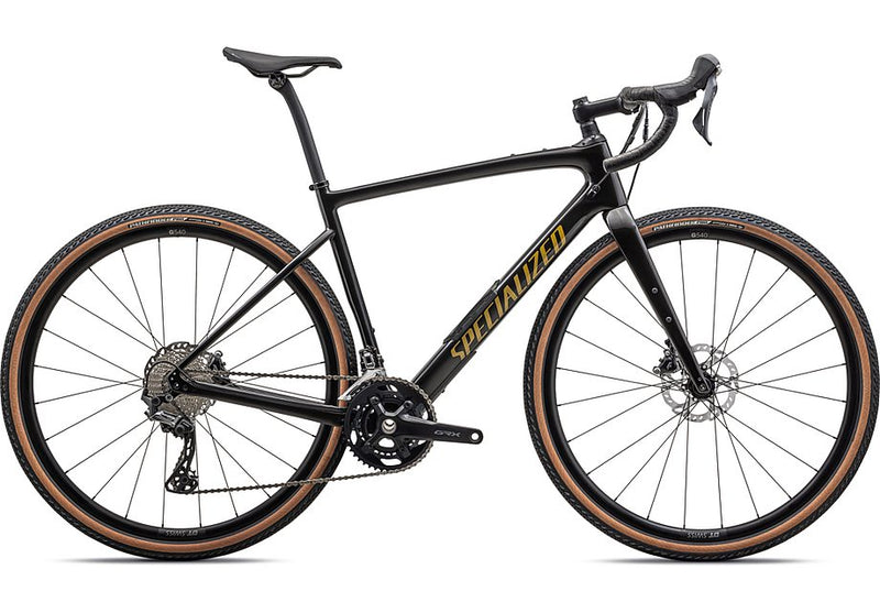 2023 Specialized Diverge Comp Carbon Bike Gloss Obsidian/Harvest Gold Metallic 61