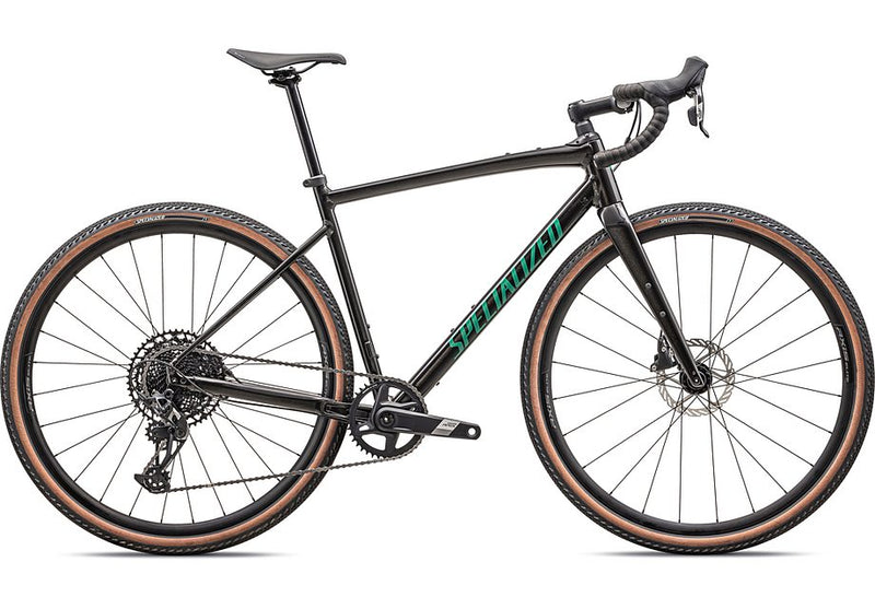 2025 Specialized diverge e5 comp bike gloss metallic obsidian / metallic pine green 64