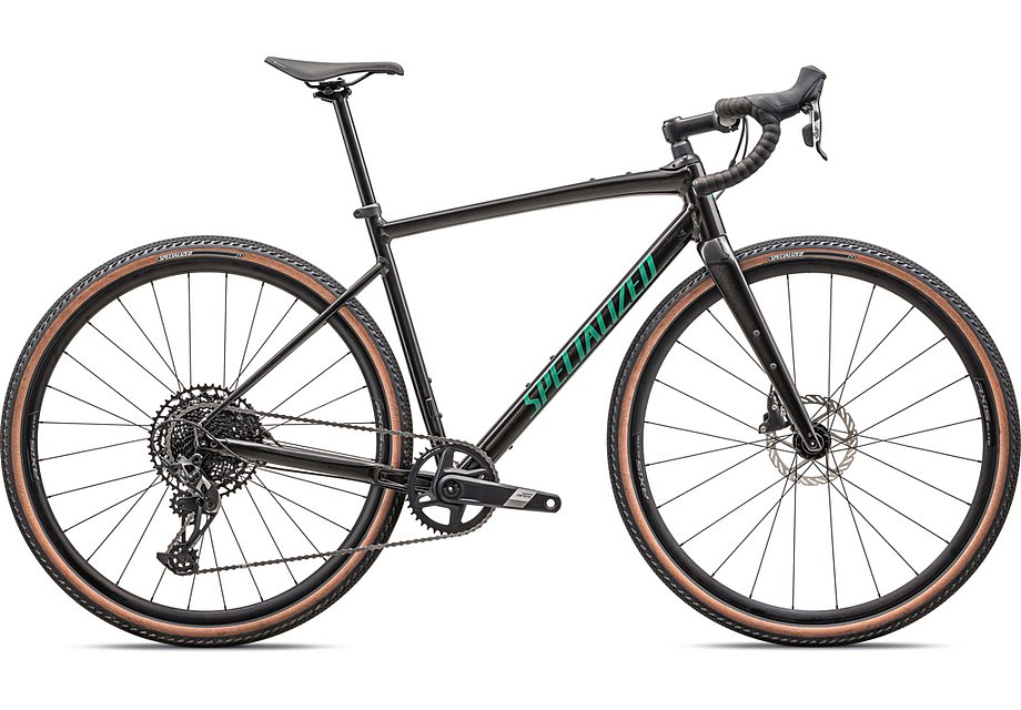 2025 Specialized diverge e5 comp bike gloss metallic obsidian / metallic pine green 52
