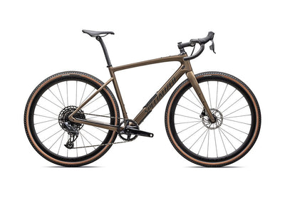 2025 Specialized Diverge Expert Carbon Bike Satin Burnt Gold Metallic / Black Liquid Metal 56
