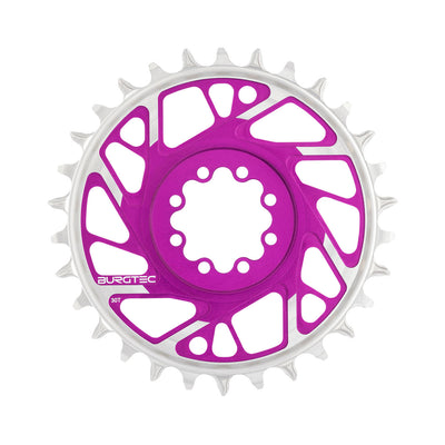 Burgtec 3mm Offset Thick Thin Chainring SRAM 8-Bolt 30T Purp