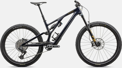 2024 Specialized Stumpjumper Evo Expert 29" Carbon Mountain Bike - S1, Gloss Dark Navy / Harvest Gold