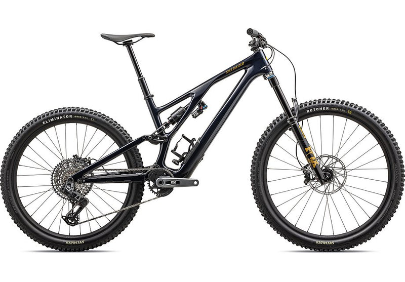 2025 Specialized Stumpjumper evo expert bike gloss dark navy / harvest gold s2