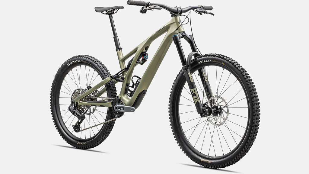 2024 Specialized Stumpjumper EVO Expert 29" Carbon Mountain Bike - S1, SATIN METALLIC SPRUCE / DARK MOSS GREEN
