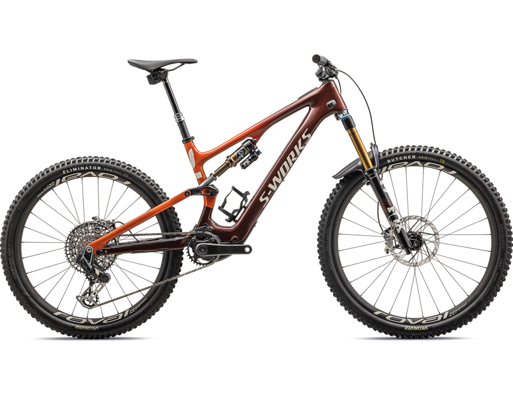 2023 Specialized S-Works TURBO Levo SL 29" Carbon Mountain Bike - S3, GLOSS RUSTED RED / REDWOOD / WHITE MOUNTAINS