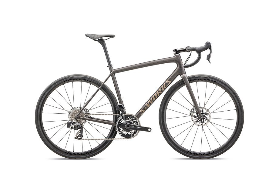 2025 Specialized aethos S-Works etap bike satin doppio / gunmetal dry brushed / gold pearl 52