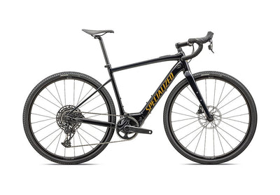 2025 Specialized creo sl e5 comp ul bike gloss metallic dark navy / harvest gold metallic 49