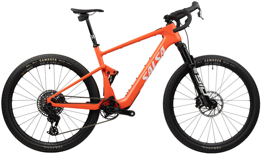 Salsa Wanderosa C Force X0 AXS Transmission Ebike - 29" Carbon Coral X-Large