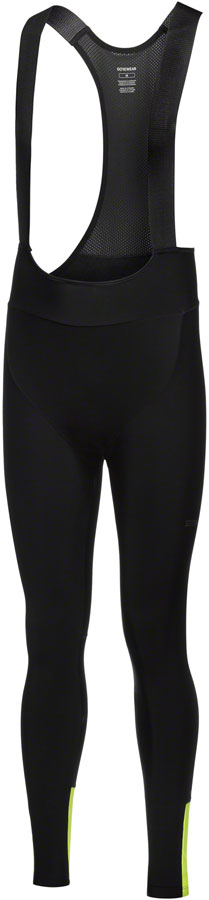 Gorewear Swiftride Thermo Bib Tights + - Black/Neon Yellow Mens Large