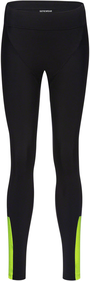 Gorewear Swiftride Thermo Tights - Black/Neon Yellow Womens Small