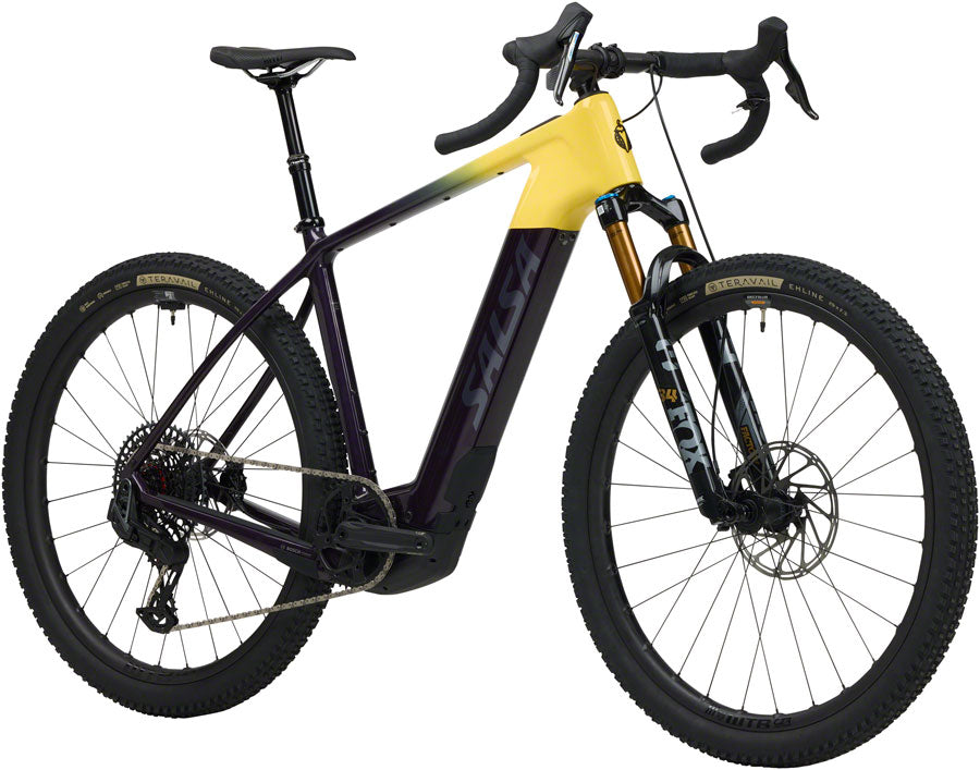 Salsa Tributary C Force XO AXS Transmission SUS Ebike - 29" Carbon Amethyst/YLW Small