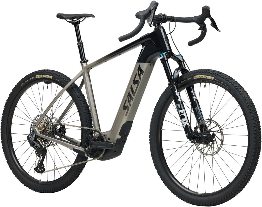 Salsa Tributary C Rival GX AXS Transmission SUS Ebike - 29" Carbon Charcoal/BLK Medium