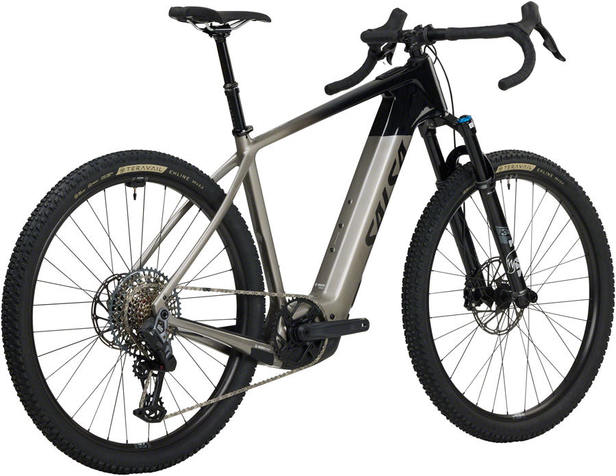 Salsa Tributary C Rival GX AXS Transmission SUS Ebike - 29" Carbon Charcoal/BLK Medium