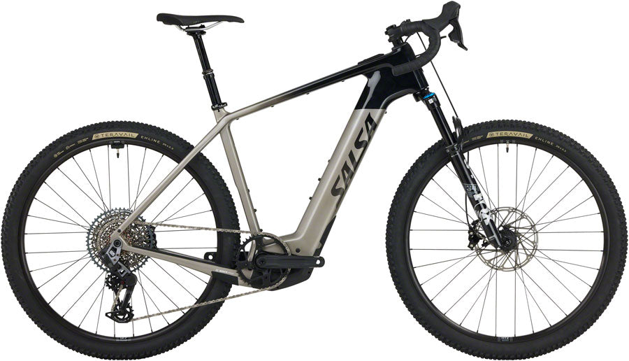 Salsa Tributary C Rival GX AXS Transmission SUS Ebike - 29" Carbon Charcoal/BLK Small