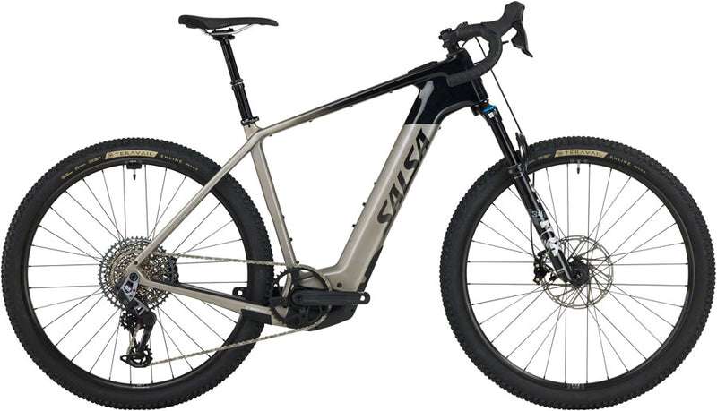 Salsa Tributary C Rival GX AXS Transmission SUS Ebike - 29" Carbon Charcoal/BLK Small