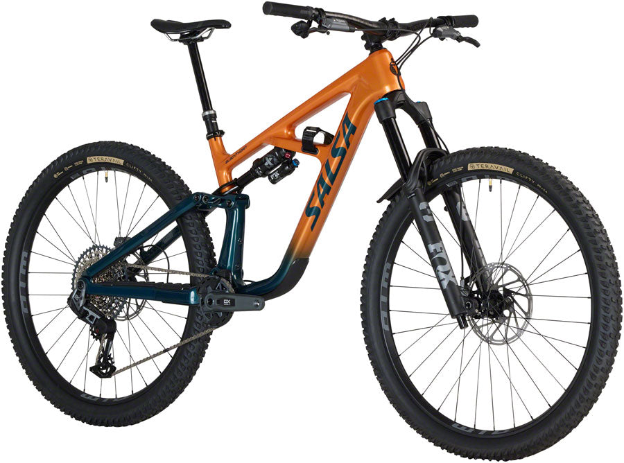 Salsa BLKthorn 145 C GX AXS Transmission Bike - 29" Carbon Slate / Terracotta Small