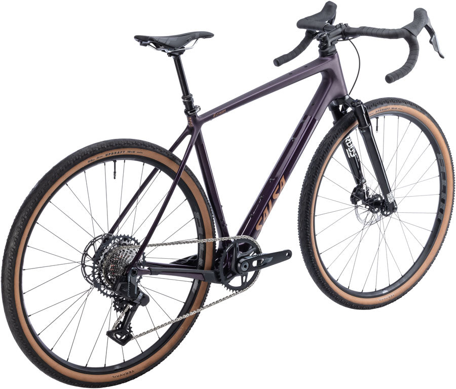 Salsa Flyway C Rival XPLR AXS 13 SUS Bike - 700c, Carbon, Blackberry