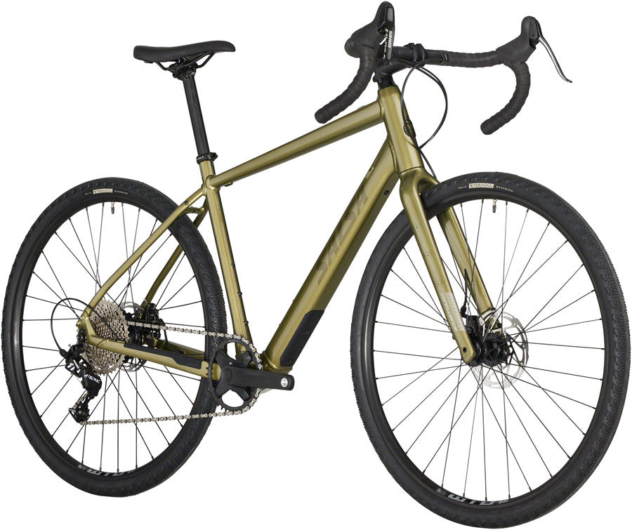Salsa Confluence Drop Bar Apex 1 Ebike - 700c Aluminum Avocado Green 60cm
